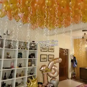 100 helium Balloons and number bouquet
