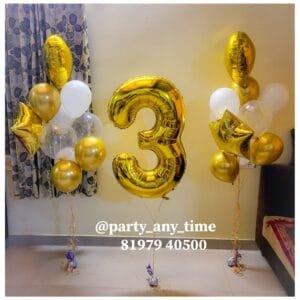 number helium bouquet