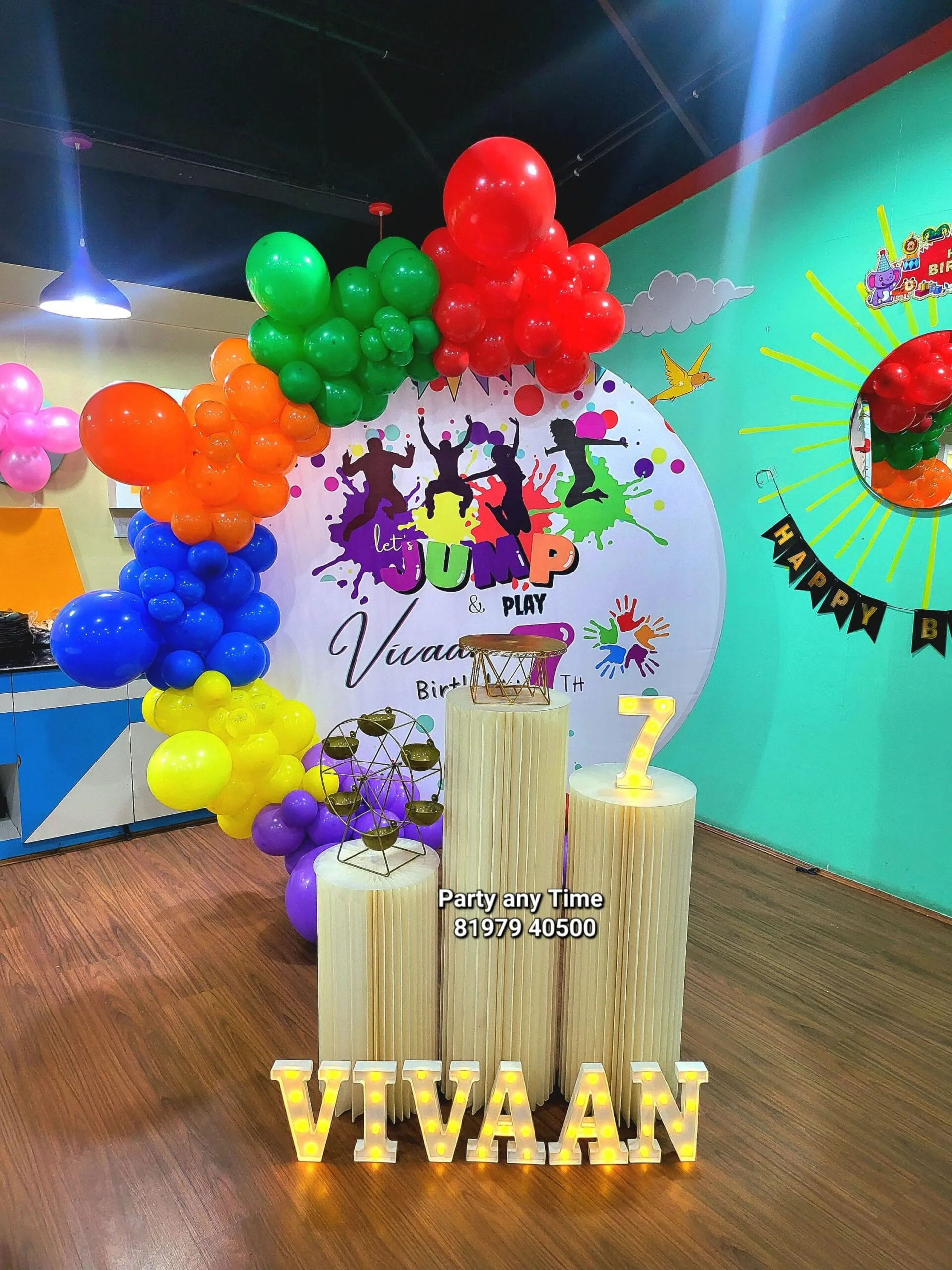 jump and play theme decorations