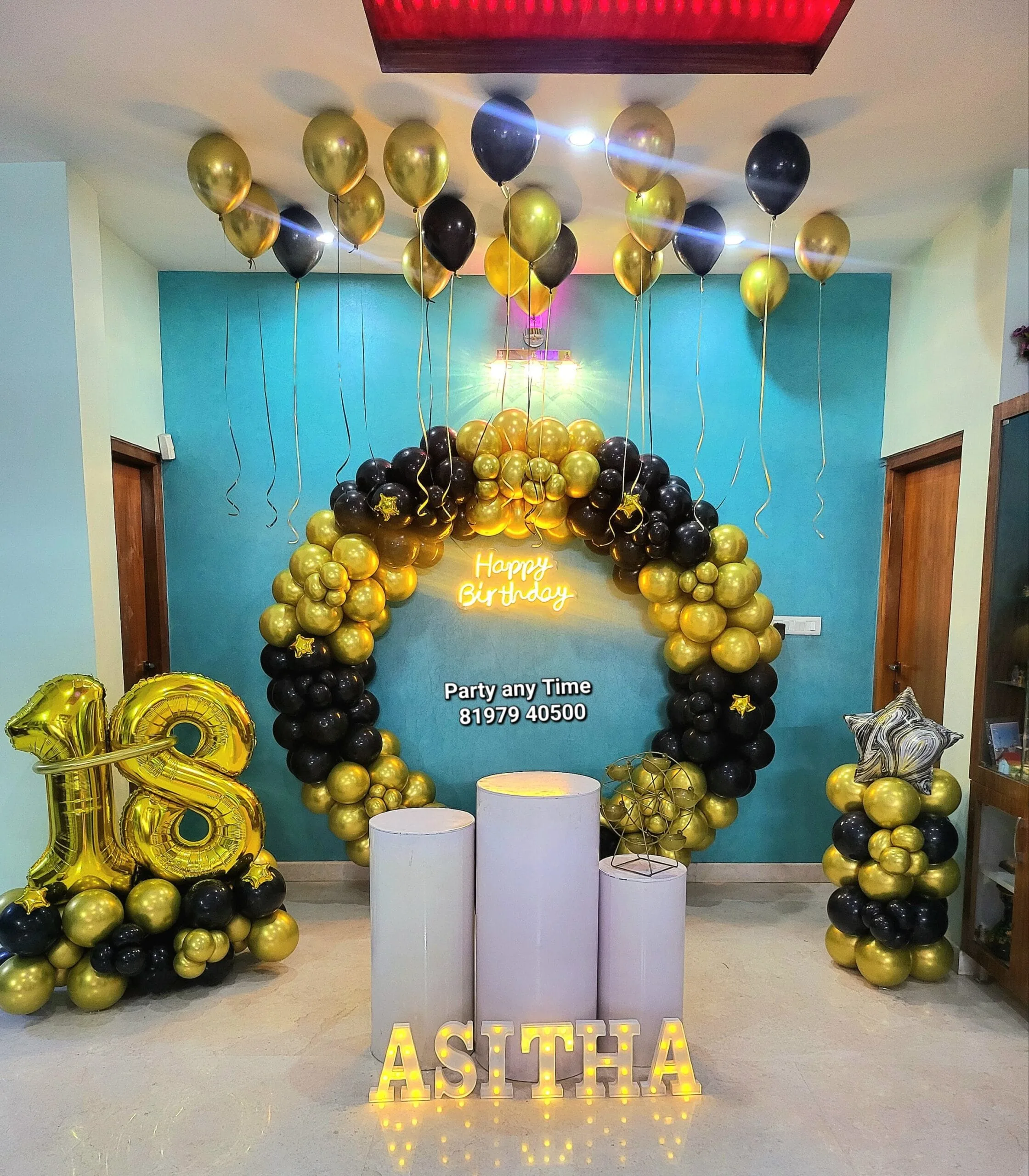 gold and black with number decoration - Image 2