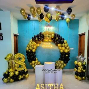 gold and black with number decoration