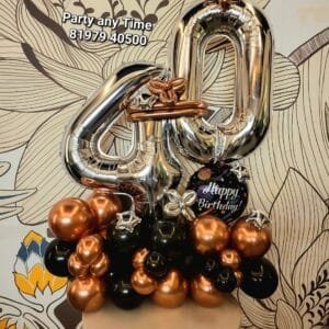 40th balloon bouquet