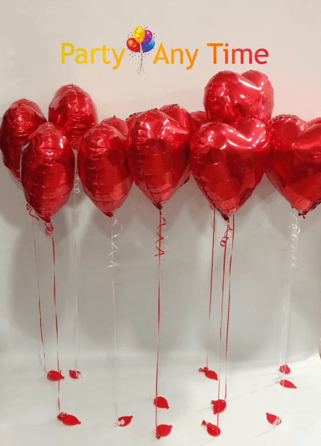 Heart shaped foil balloons - Image 2