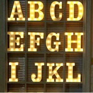 Alphabetic Letters LED Light