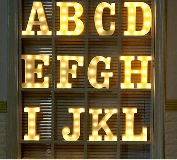 Alphabetic Letters LED Light