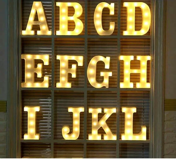 Alphabetic Letters LED Light