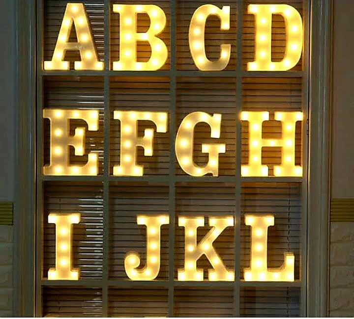 Alphabetic Letters LED Light