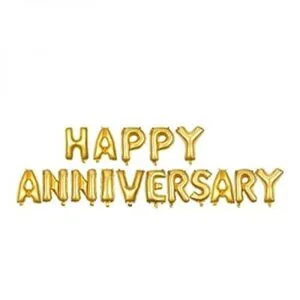 Happy anniversary foil balloons