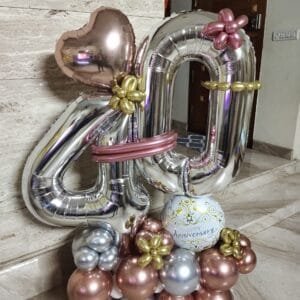 number balloon bouquet