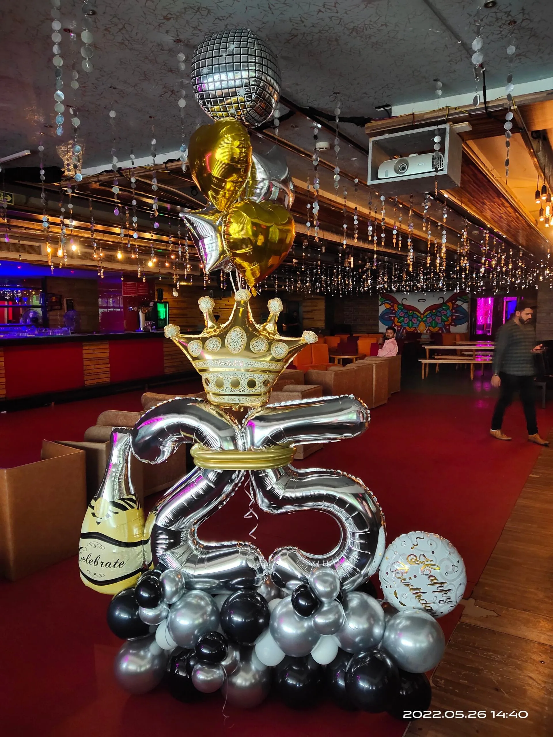 number balloon with helium