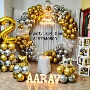 2nd birthday round arch decoration