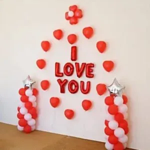 I LOVE YOU Balloon Decors