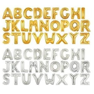 Alphabets Gold Foil Balloons