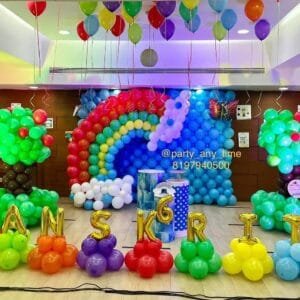 Rainbow theme decorations