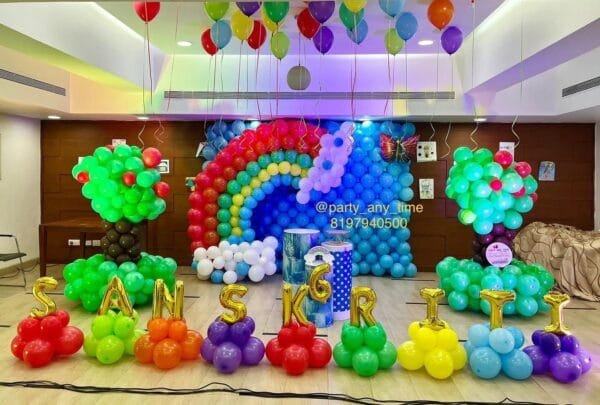 Rainbow theme decorations