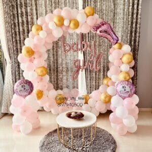 Baby girl welcome decorations