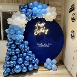 Blue theme decorations